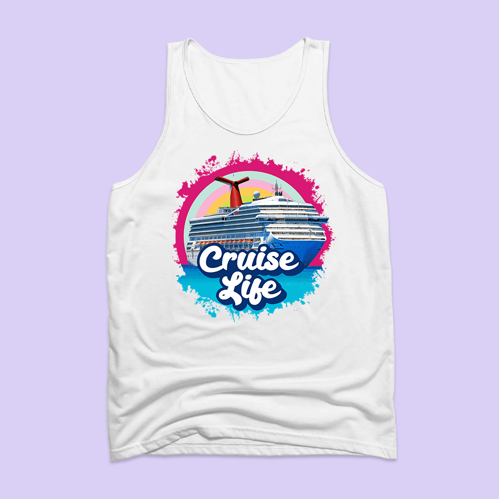 Carnival Cruise "Cruise Life" Tank - Pink - Two Crafty Gays