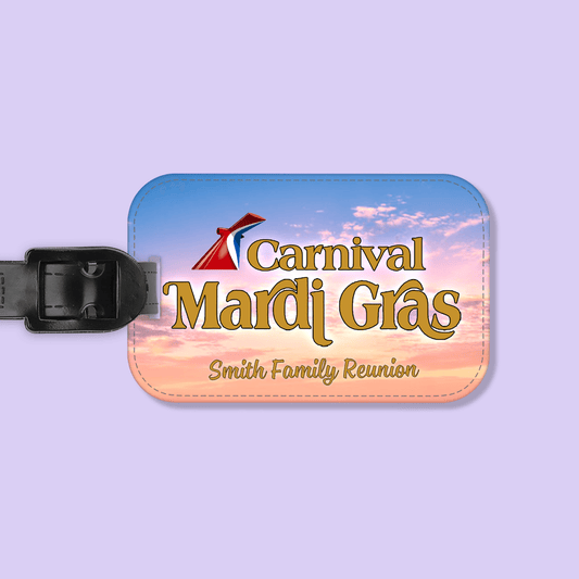 Carnival Cruise Line Custom Luggage Tag - Sunset - Two Crafty Gays