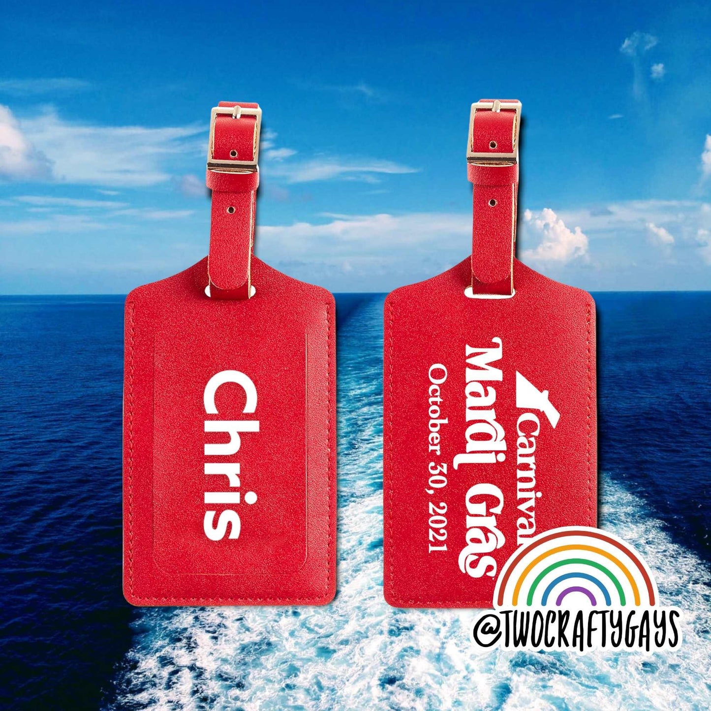 Carnival Cruise Line Custom Luggage Tag - Two Crafty Gays