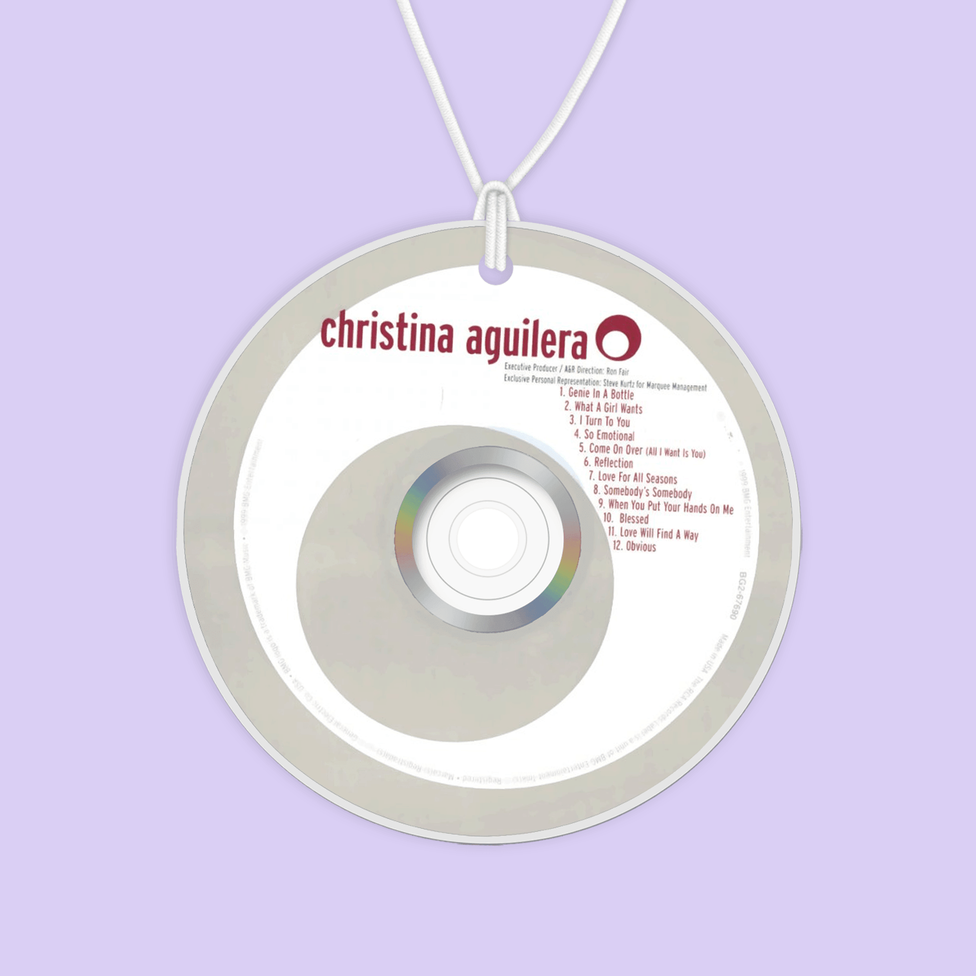 Christina Aguilera CD Air Freshener - Two Crafty Gays