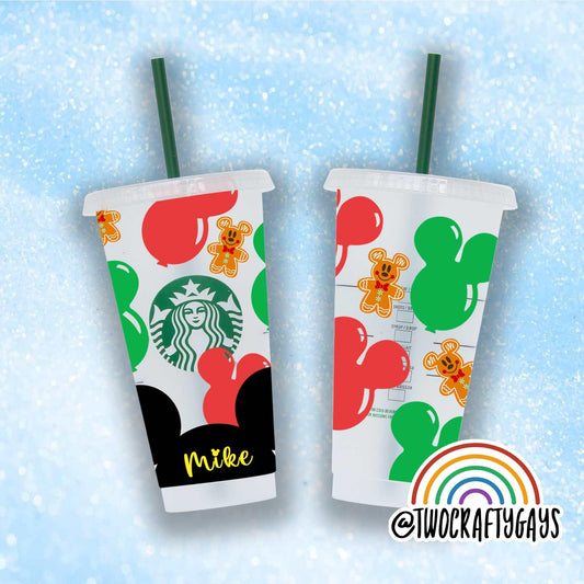 Christmas Mickey Balloons Tumbler Cup - Two Crafty Gays