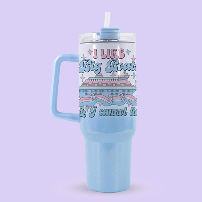 Cruise 40oz Quencher Tumbler - I Like Big Boats - Two Crafty Gays