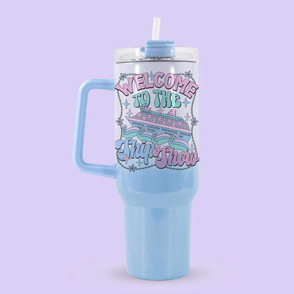 Cruise 40oz Quencher Tumbler - Welcome to the Ship Show - Two Crafty Gays