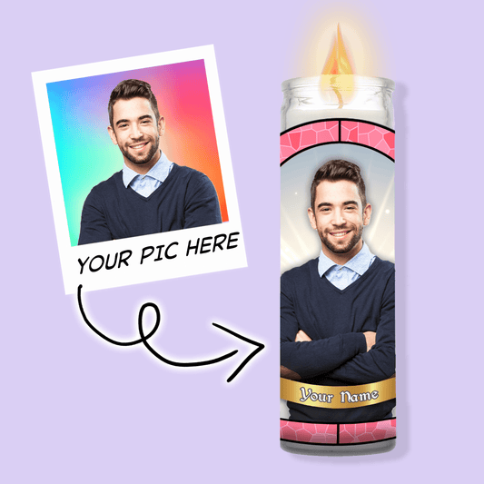 Custom Photo Prayer Candle - Two Crafty Gays