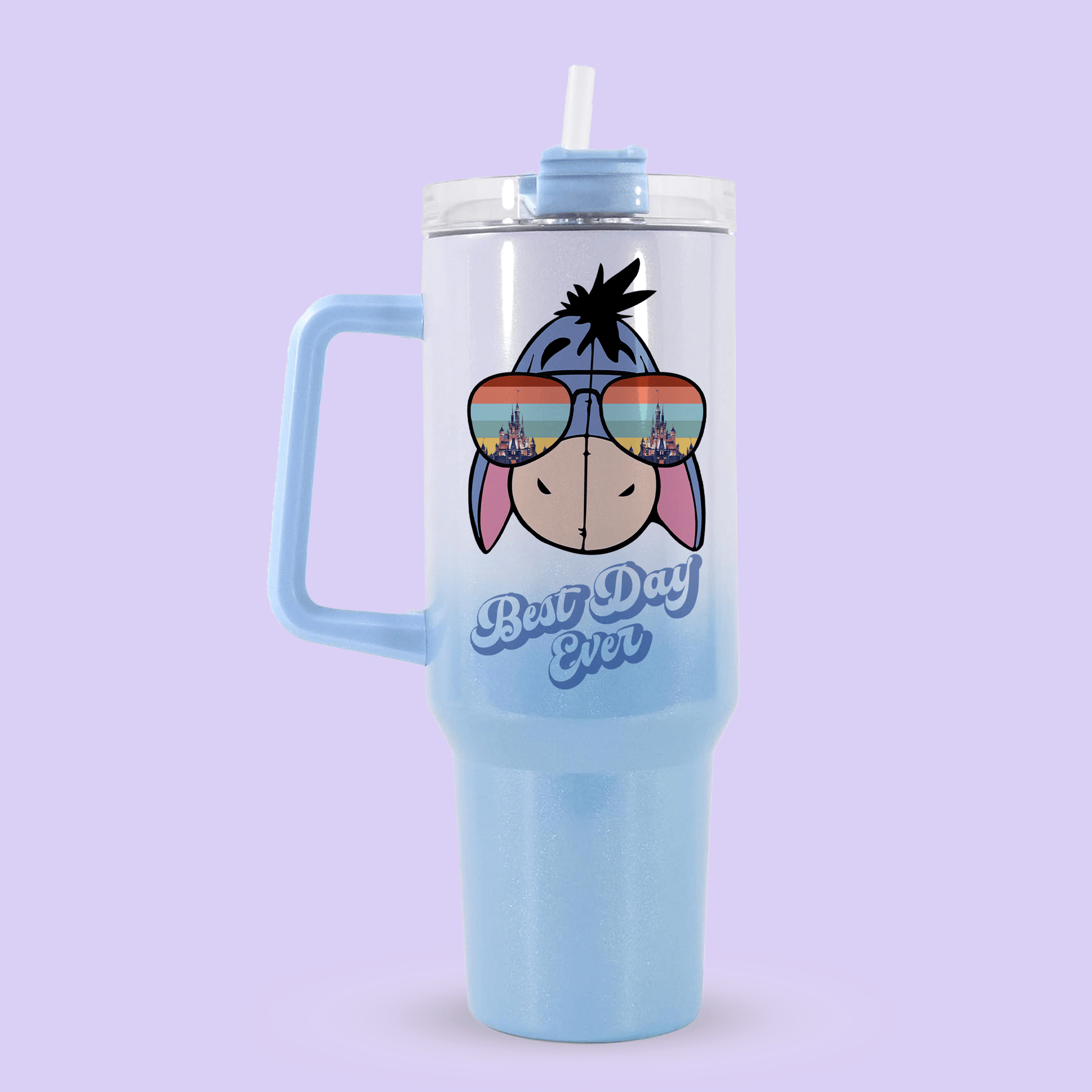 Disney Best Day Ever 40oz Quencher Tumbler - Eeyore - Two Crafty Gays