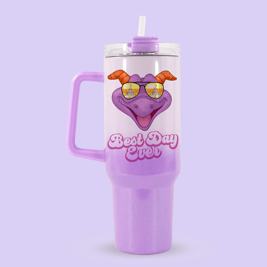 Disney Best Day Ever 40oz Quencher Tumbler - Figment - Two Crafty Gays