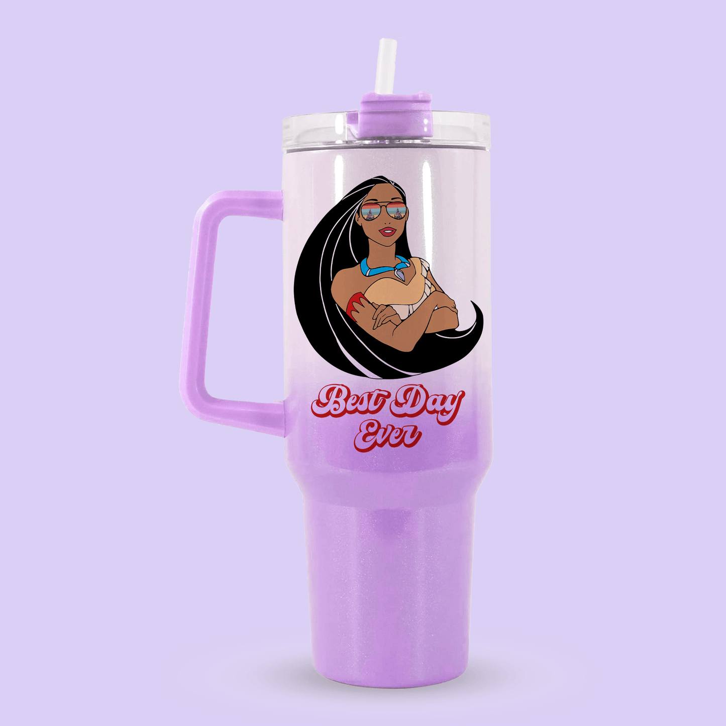 Disney Best Day Ever 40oz Quencher Tumbler - Pocahontas - Two Crafty Gays