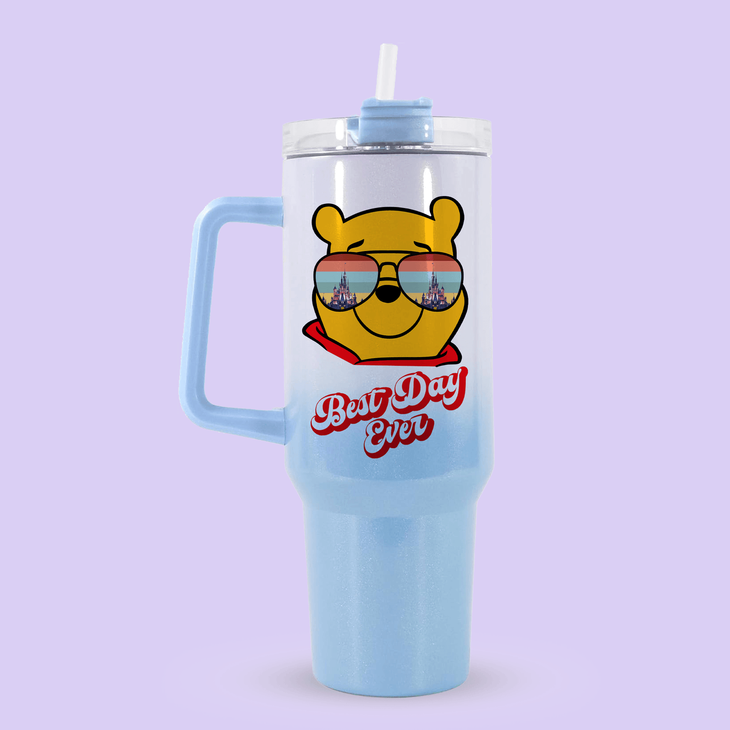 Disney Best Day Ever 40oz Quencher Tumbler - Pooh - Two Crafty Gays