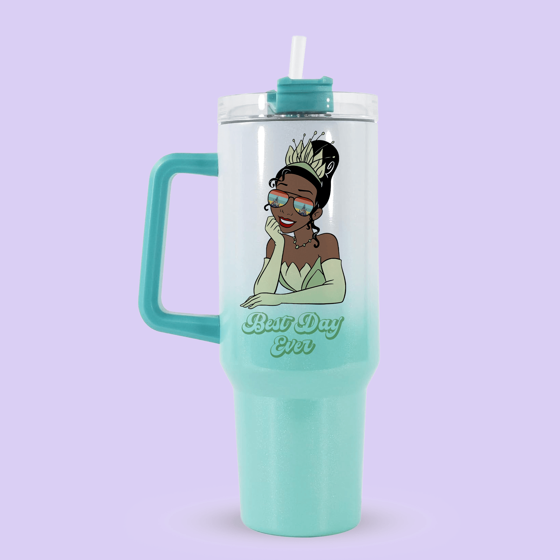 Disney Best Day Ever 40oz Quencher Tumbler - Tiana - Two Crafty Gays