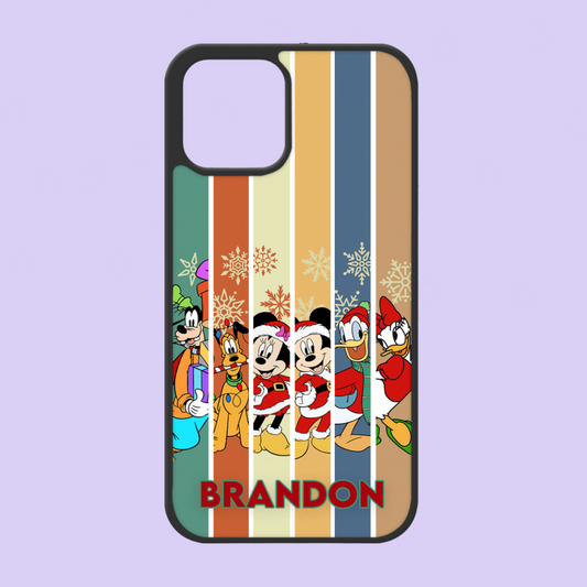 Disney Characters Christmas Personalized Phone Case - Two Crafty Gays