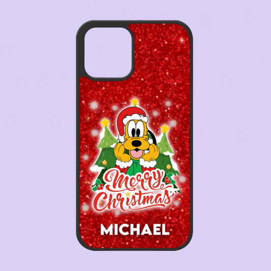 Disney Christmas Personalized Phone Case - Pluto - Two Crafty Gays