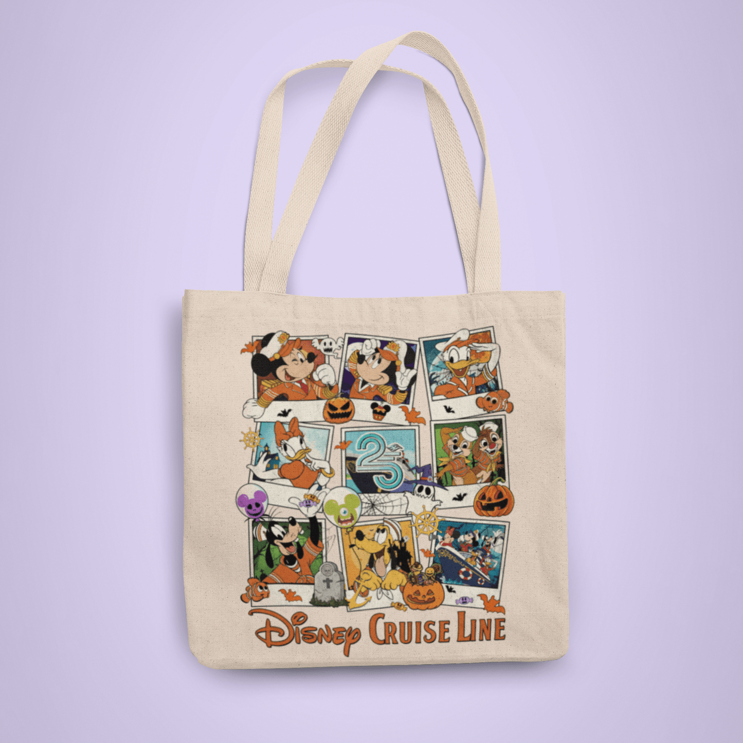 Disney Cruise Line 25th Anniversary Personalized Halloween Trick or Treat Tote Bag - Two Crafty Gays