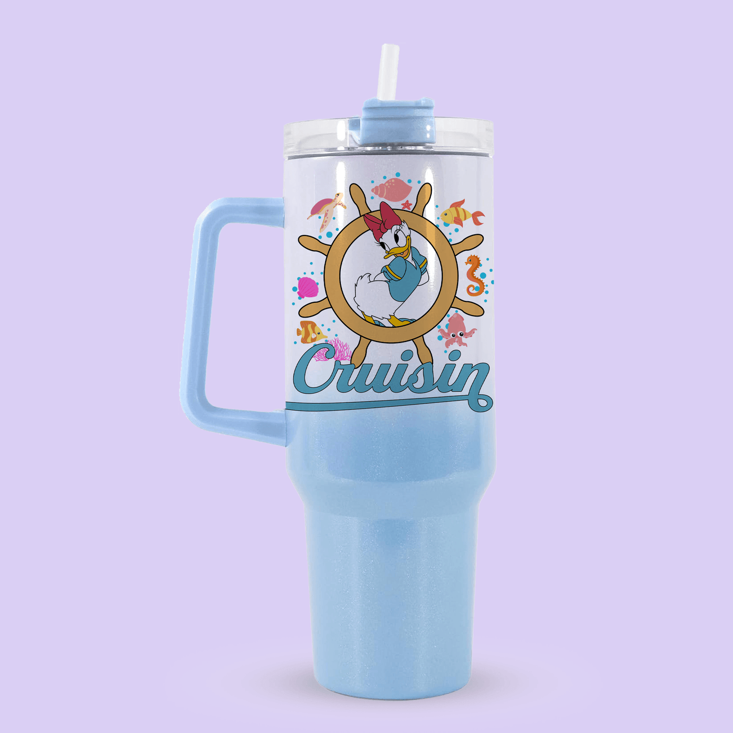 Disney Cruise Line 40oz Quencher Tumbler - Daisy - Two Crafty Gays