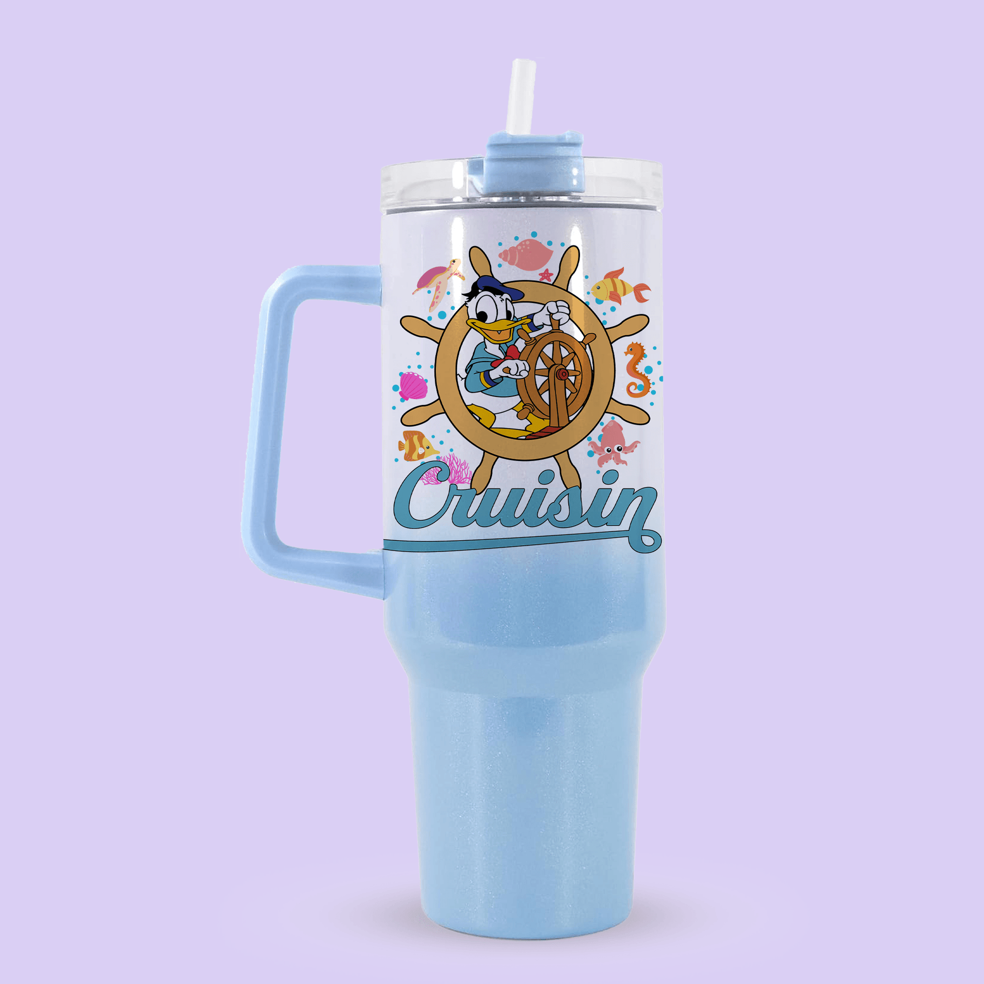 Disney Cruise Line 40oz Quencher Tumbler - Donald - Two Crafty Gays