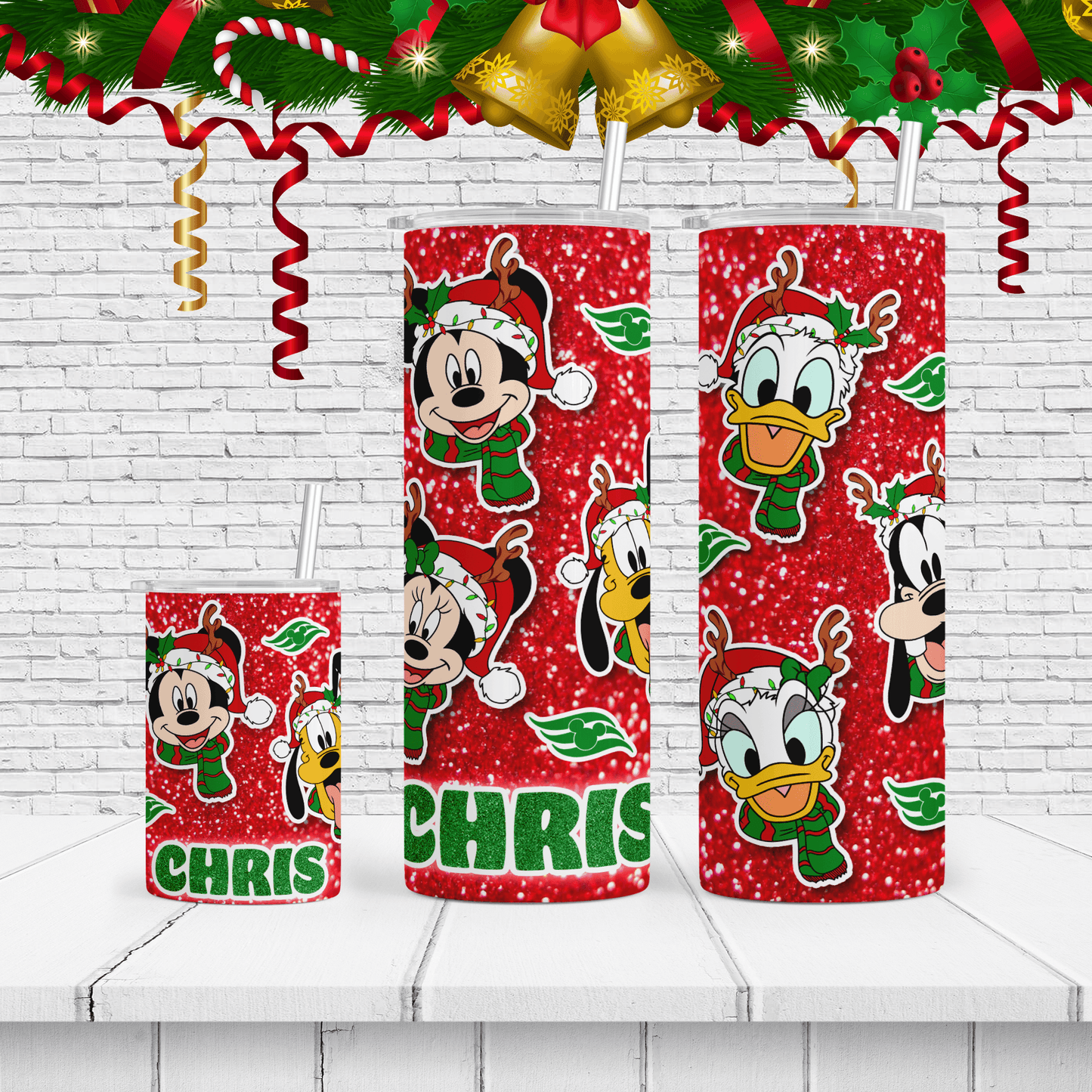 Disney Cruise Line Christmas Personalized Tumbler - Two Crafty Gays