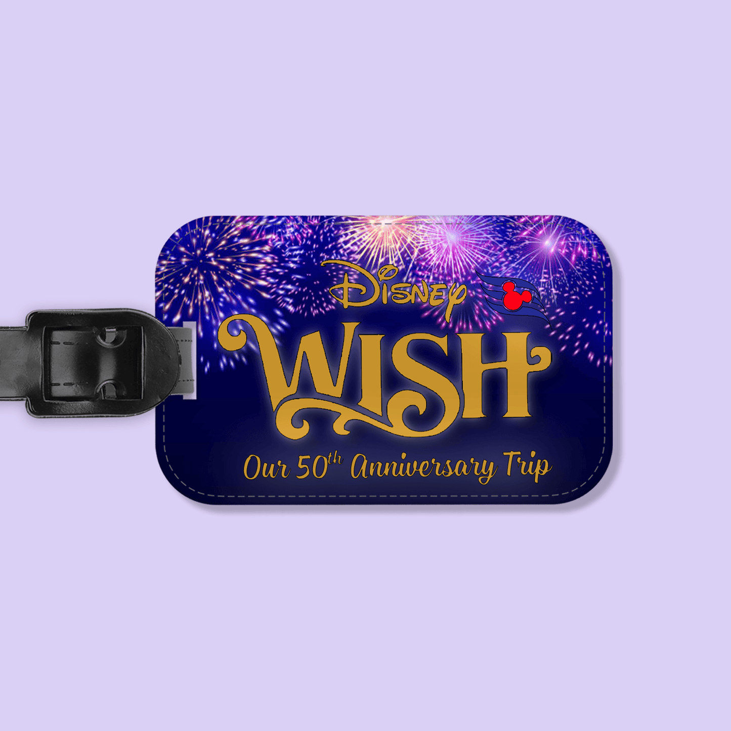 Disney Cruise Line Custom Luggage Tag - Firework - Two Crafty Gays