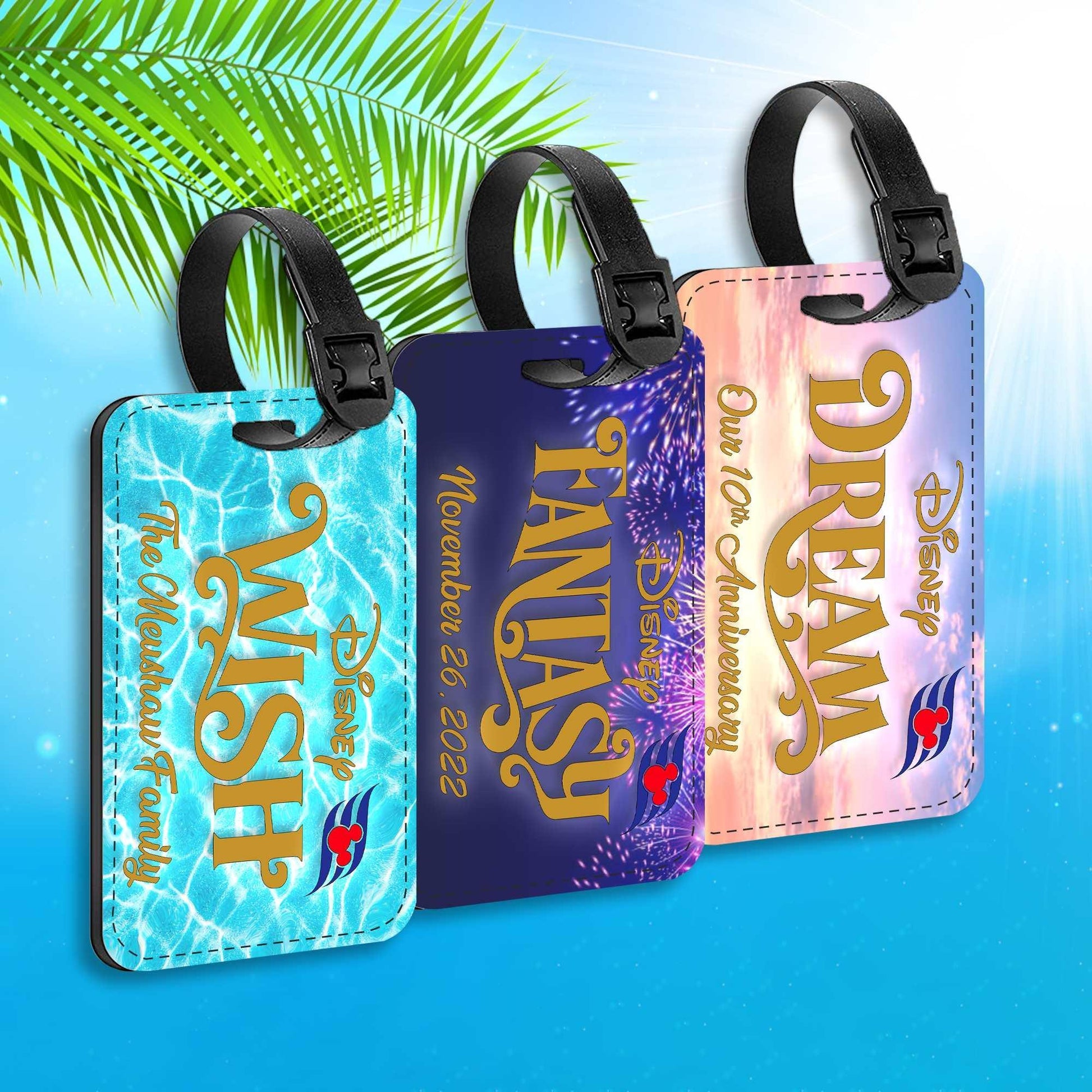 Disney Cruise Line Custom Luggage Tag - Firework - Two Crafty Gays