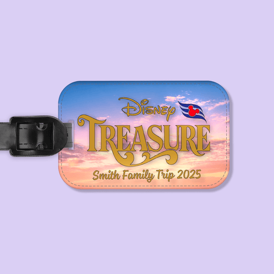 Disney Cruise Line Custom Luggage Tag - Sunset - Two Crafty Gays