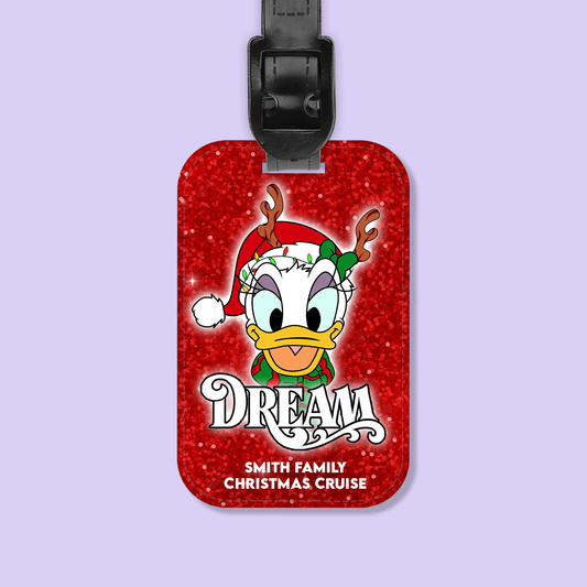 Disney Cruise Line Personalized Christmas Luggage Tag - Daisy - Two Crafty Gays