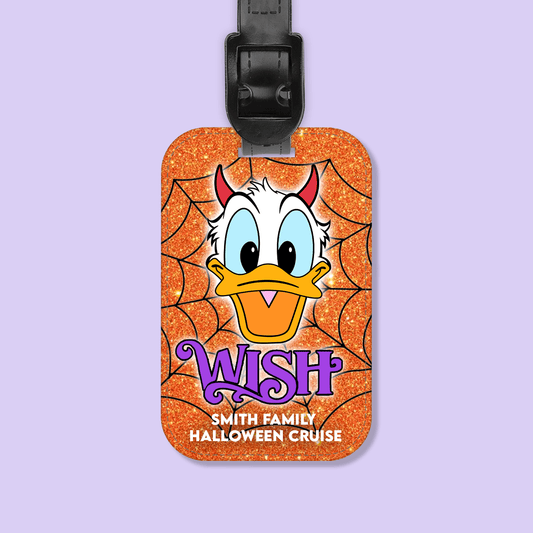 Disney Cruise Line Personalized Halloween Luggage Tag - Donald - Two Crafty Gays