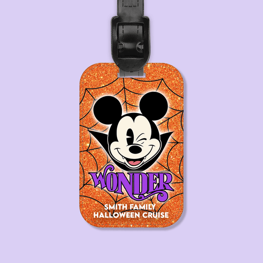 Disney Cruise Line Personalized Halloween Luggage Tag - Mickey - Two Crafty Gays