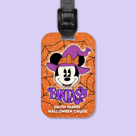 Disney Cruise Line Personalized Halloween Luggage Tag - Minnie - Two Crafty Gays