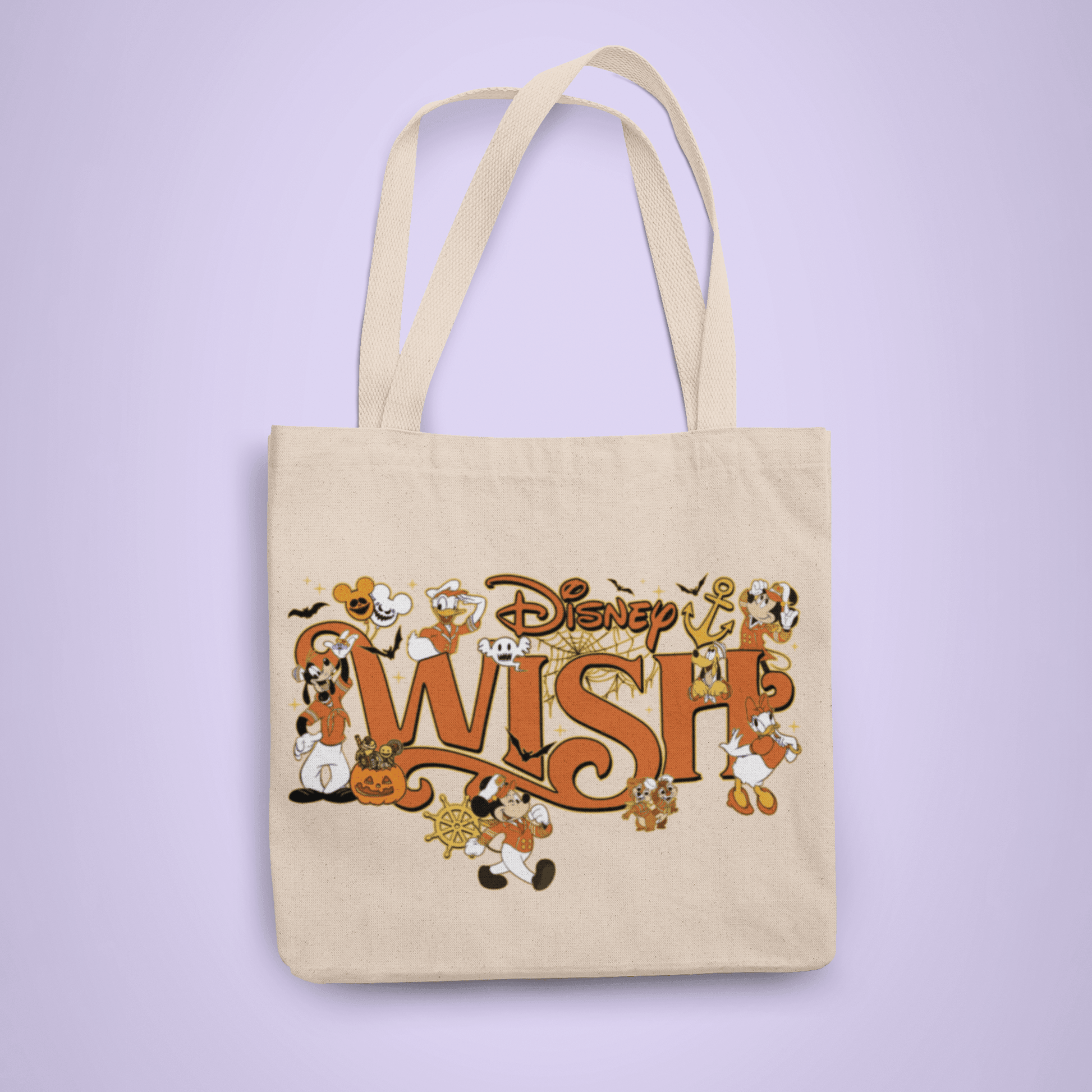 Disney Cruise Line Personalized Halloween Trick or Treat Tote Bag - Wish - Two Crafty Gays