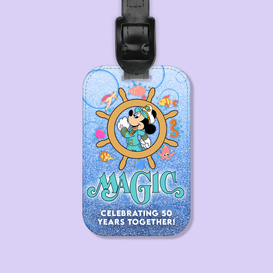 Disney Cruise Line Personalized Luggage Tag - Mickey - Two Crafty Gays