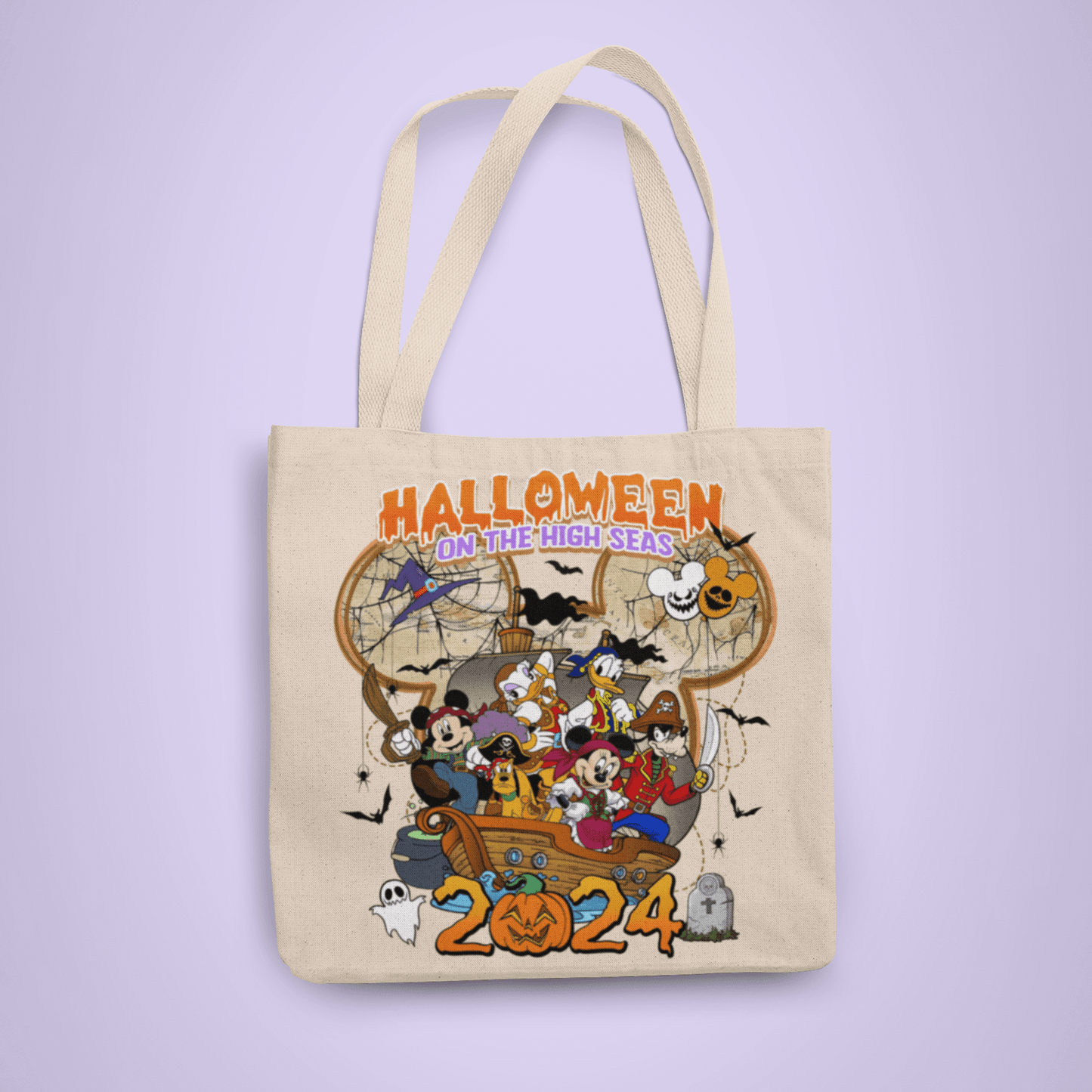 Disney Cruise Line Personalized Trick or Treat Tote Bag - Halloween on the High Seas 2024 - Two Crafty Gays