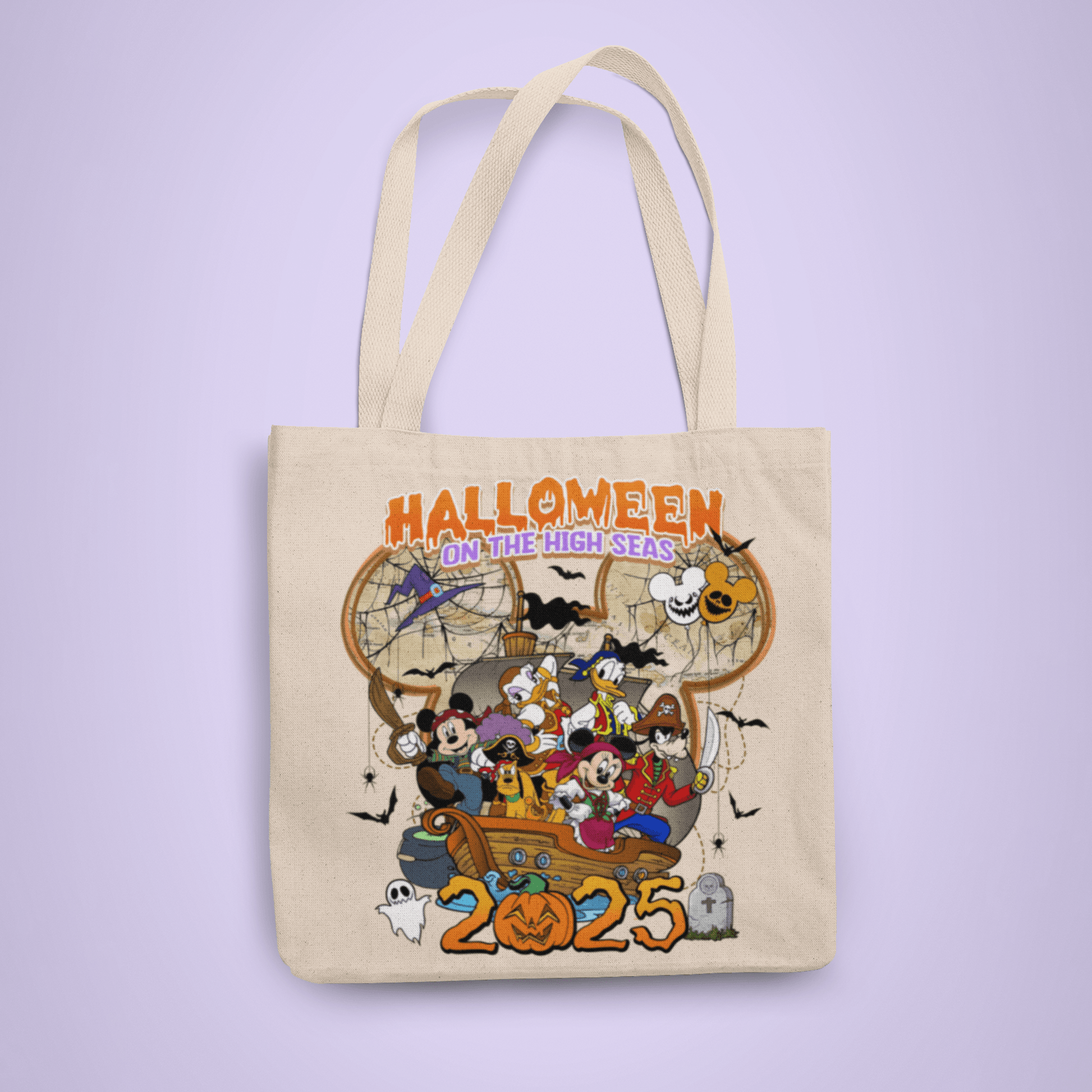 Disney Cruise Line Personalized Trick or Treat Tote Bag - Halloween on the High Seas 2025 - Two Crafty Gays
