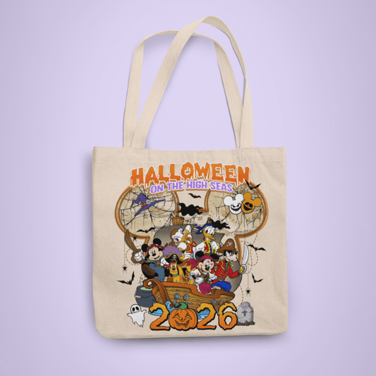 Disney Cruise Line Personalized Trick or Treat Tote Bag - Halloween on the High Seas 2026 - Two Crafty Gays