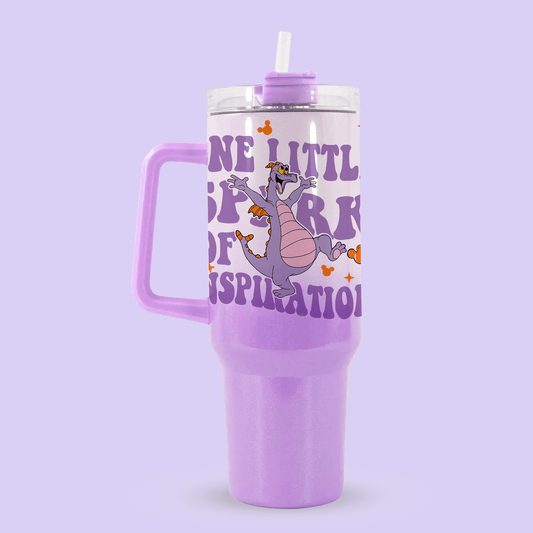 Disney Figment 40oz Quencher Tumbler - One Little Spark - Two Crafty Gays