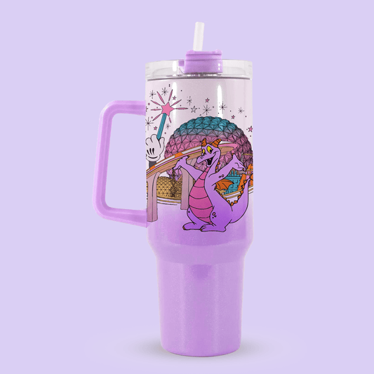 Disney Figment 40oz Quencher Tumbler - Spaceship Earth - Two Crafty Gays