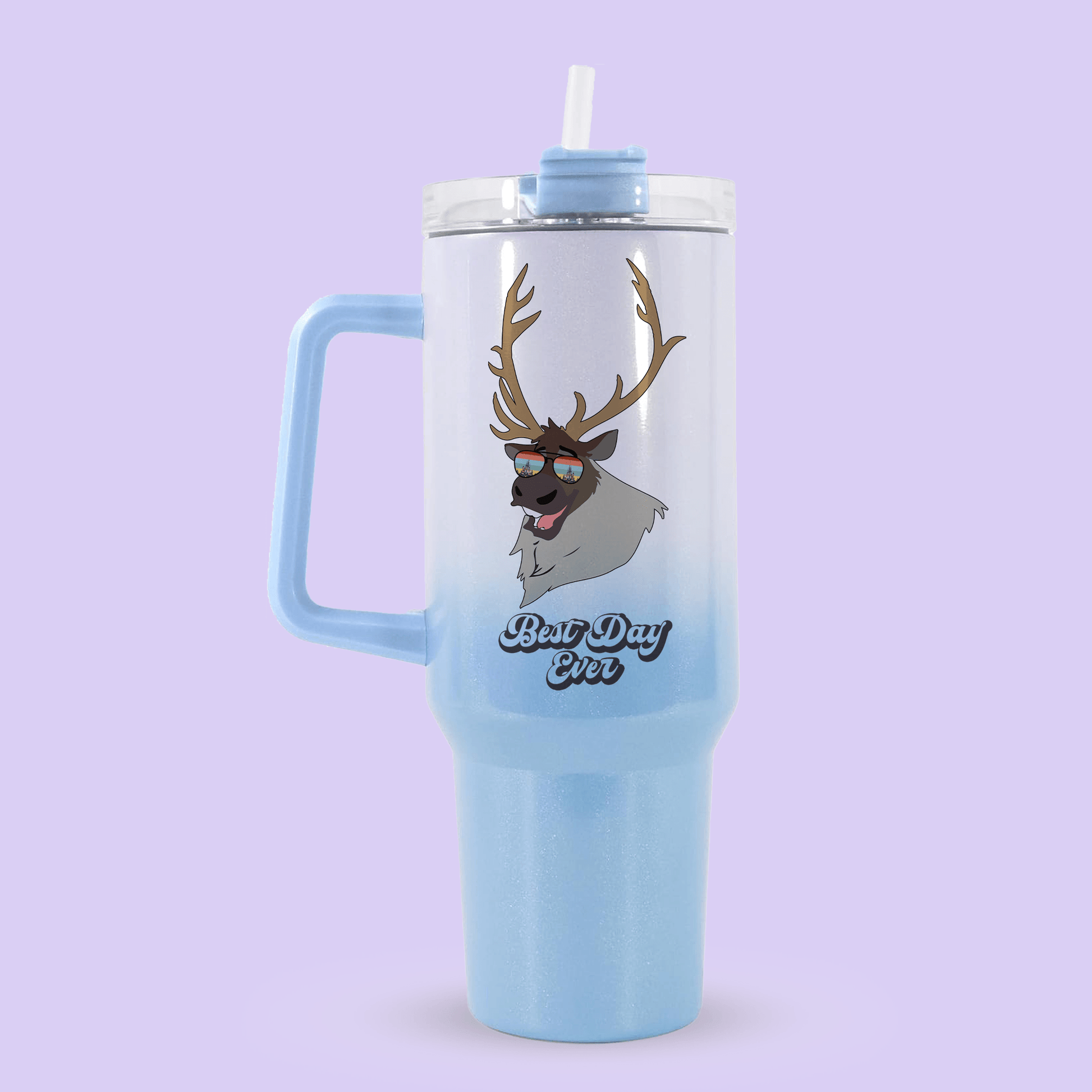 Disney Frozen Best Day Ever 40oz Quencher Tumbler - Sven - Two Crafty Gays