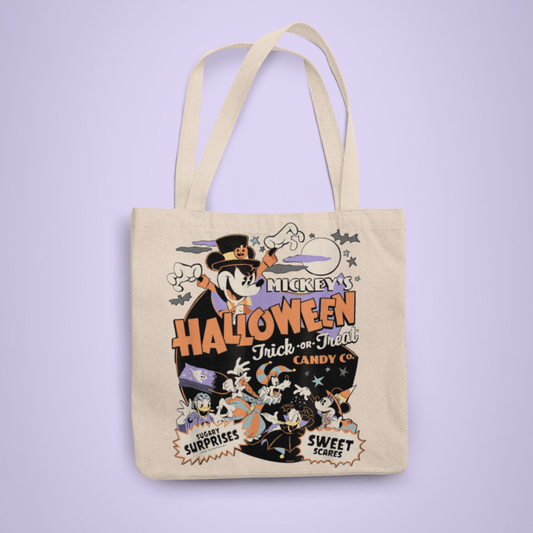 Disney Mickey's Candy Co. Personalized Halloween Trick or Treat Tote Bag - Two Crafty Gays