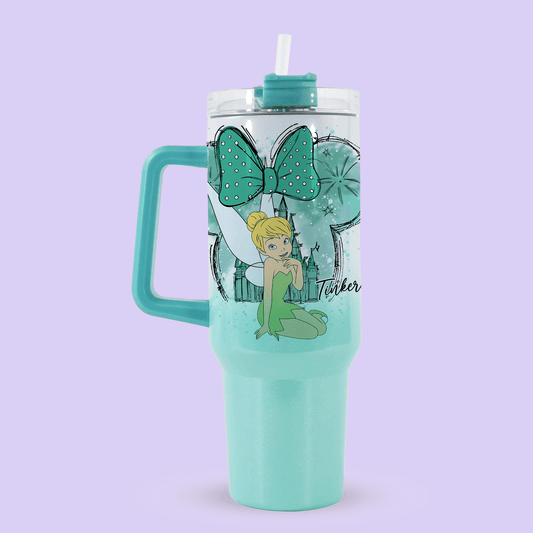 Disney Minnie Bow 40oz Quencher Tumbler - Tinker Bell - Two Crafty Gays