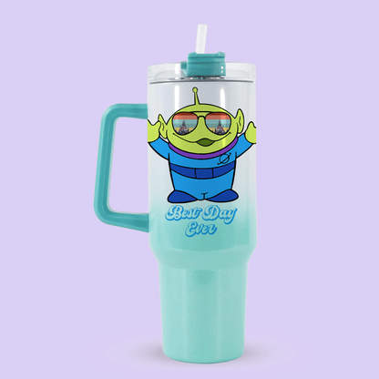 Disney Toy Story Best Day Ever 40oz Quencher Tumbler - Green Alien - Two Crafty Gays