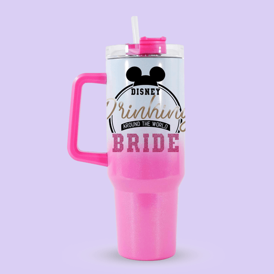 Drinking Around the World 40oz Quencher Tumbler - Bride - Two Crafty Gays