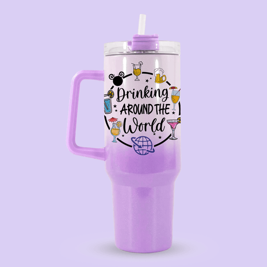 Drinking Around the World 40oz Quencher Tumbler - Two Crafty Gays