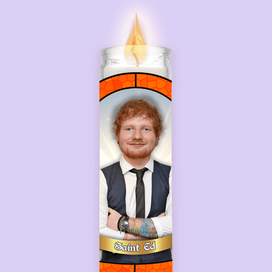 Ed Sheeran Prayer Candle - Two Crafty Gays