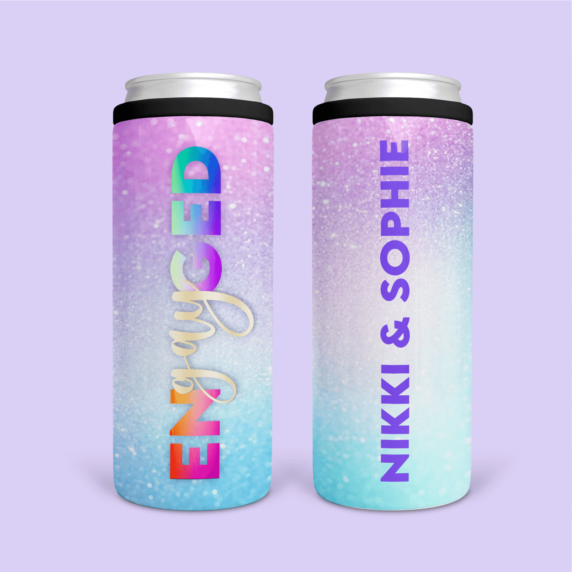 EnGAYged Slim Can Cooler - Two Crafty Gays