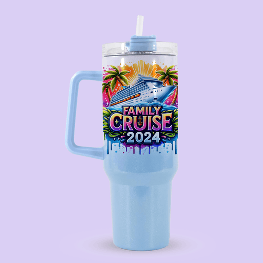 Family Cruise 40oz Quencher Tumbler - Two Crafty Gays