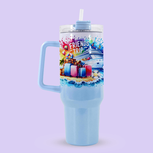 Friends Cruise 40oz Quencher Tumbler - Two Crafty Gays