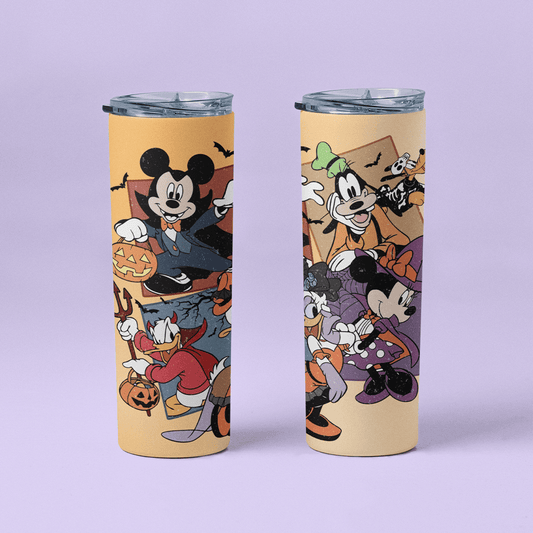 Halloween Disney Vintage Personalized Tumbler Cup - Two Crafty Gays