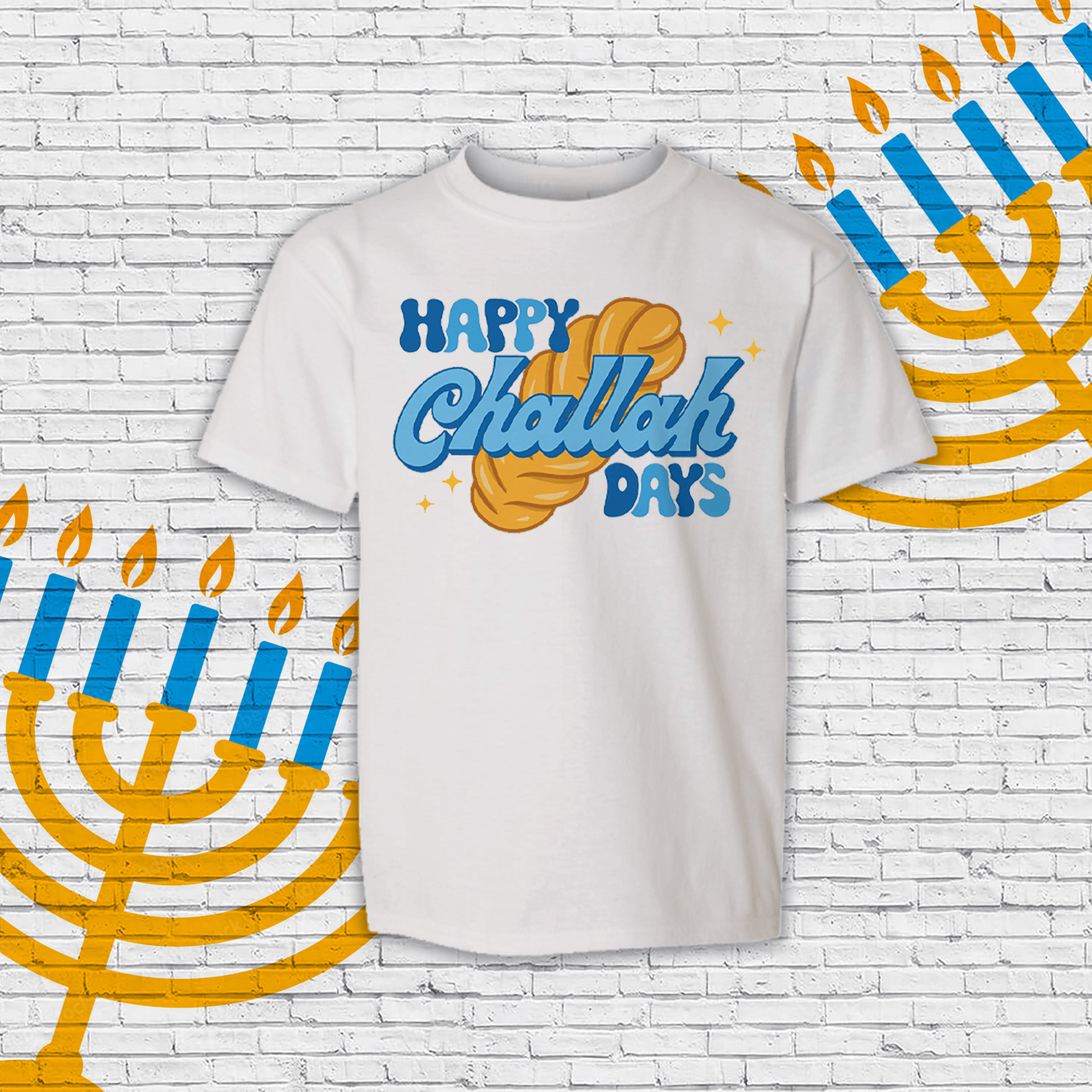 Happy Challah Days Hanukkah Shirt - Two Crafty Gays