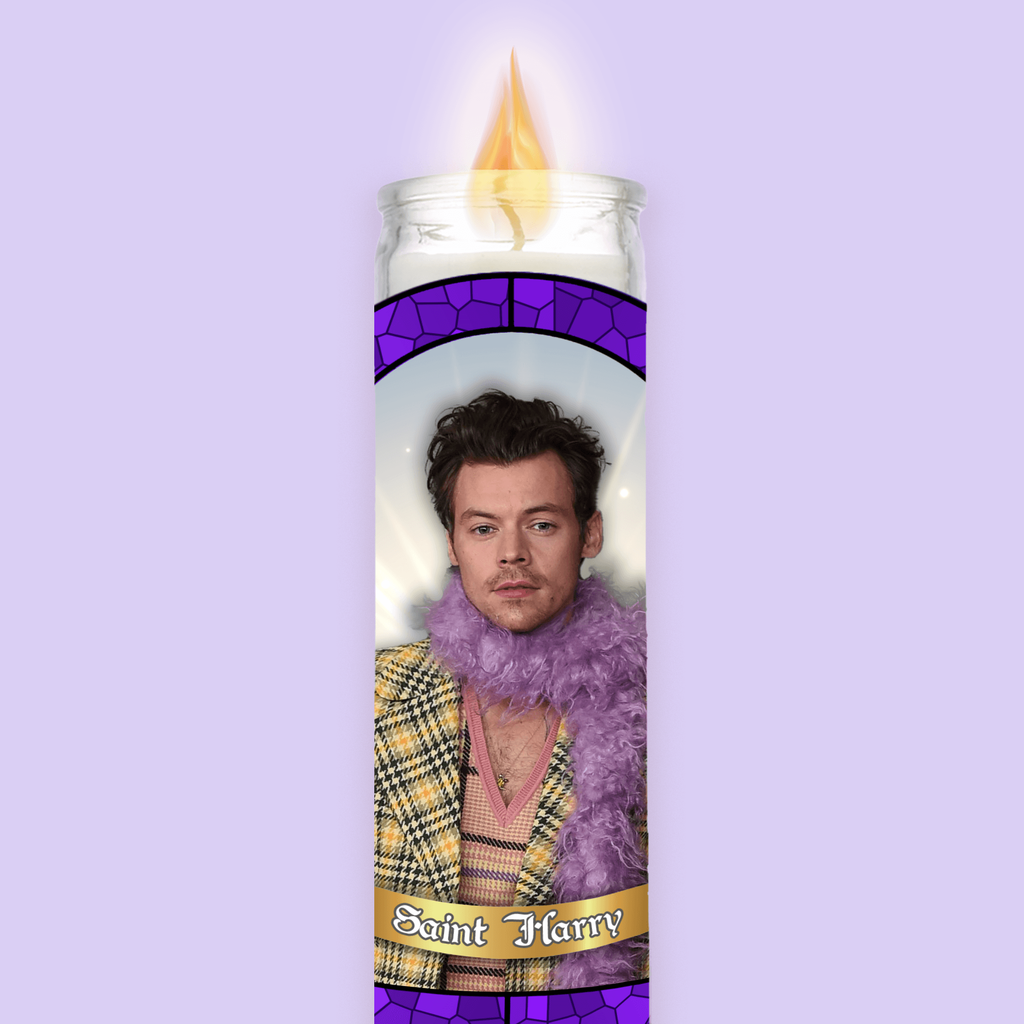 Harry Styles Prayer Candle - Two Crafty Gays