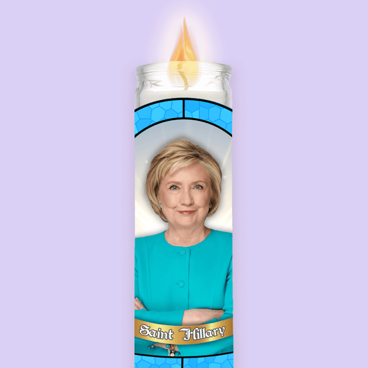 Hillary Clinton Prayer Candle - Two Crafty Gays