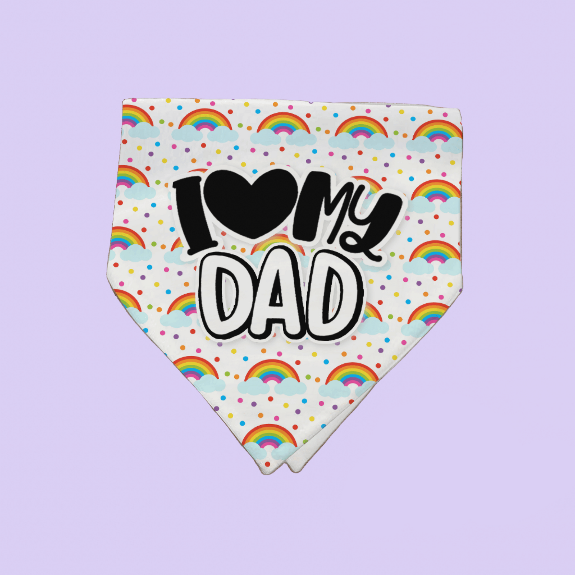 I Love My Dad Pet Bandana - Two Crafty Gays