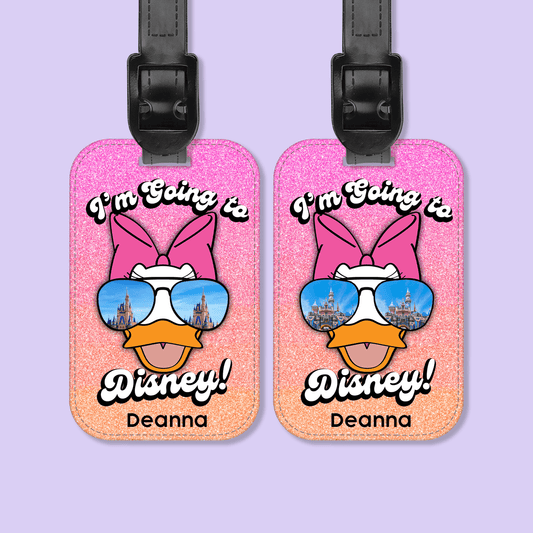 I'm Going to Disney Personalized Luggage Tag - Daisy - Two Crafty Gays
