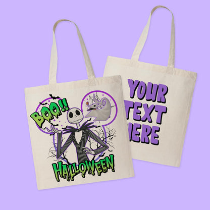 Disney Personalized Halloween Tote Bag - Nightmare Before Christmas - Two Crafty Gays